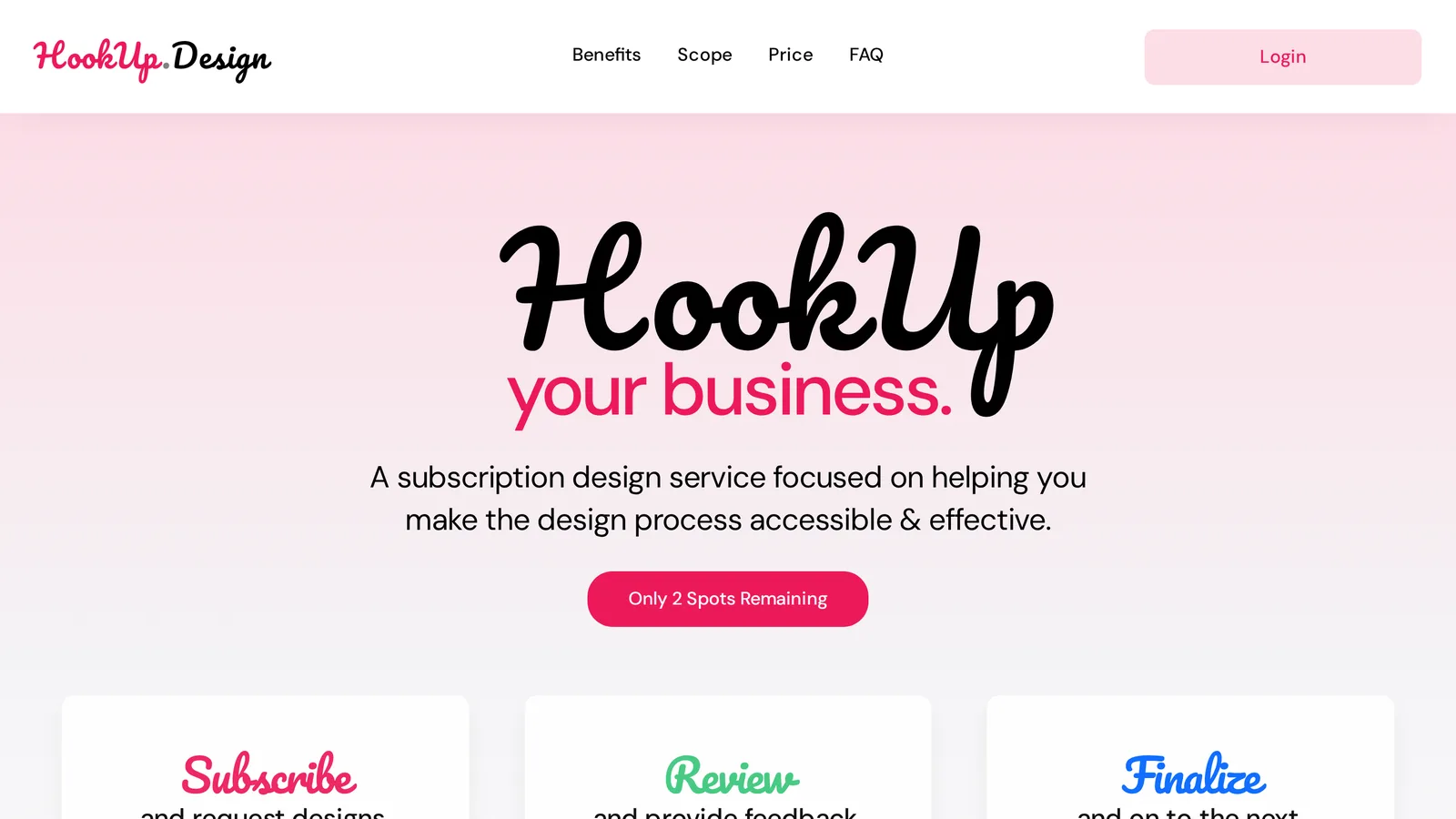 Hookup.Design — interface screenshot